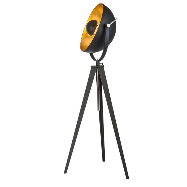 Podłogowa stojąca lampa Bowy 40150145X loftowa czarna złota