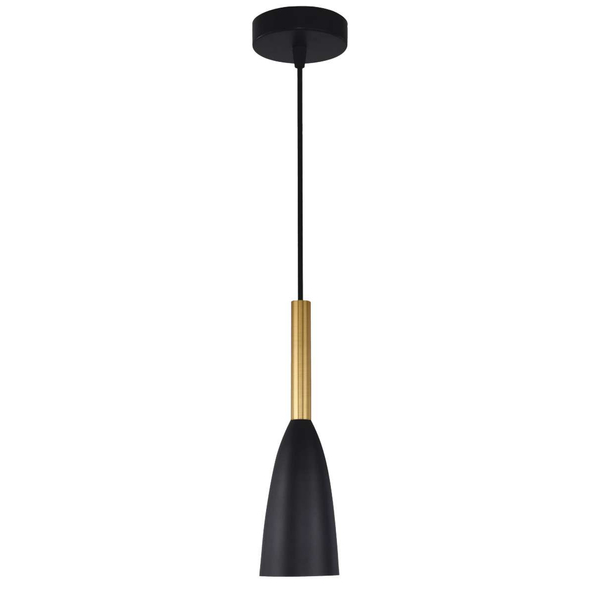 Hygge LAMPA wisząca SOLIN LP-181/1P BK/GD Light Prestige metalowa OPRAWA zwis sopel czarny złoty
