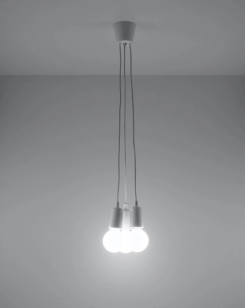 LAMPA wisząca SL.0570 pająk OPRAWKA zwis industrialny biały