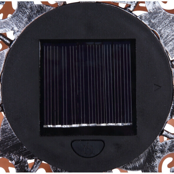 Metalowa lampa zewnętrzna Solar 33744 Globo LED 0,12W 3000K ball IP44 srebrna