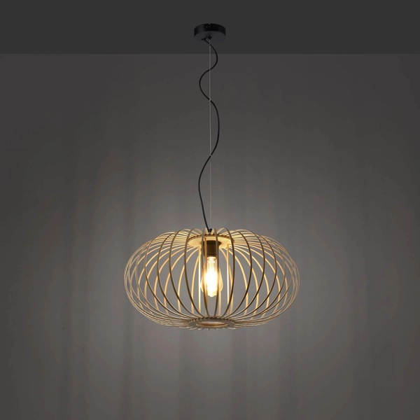 Ekologiczna lampa wisząca Racoon industrial drewniana