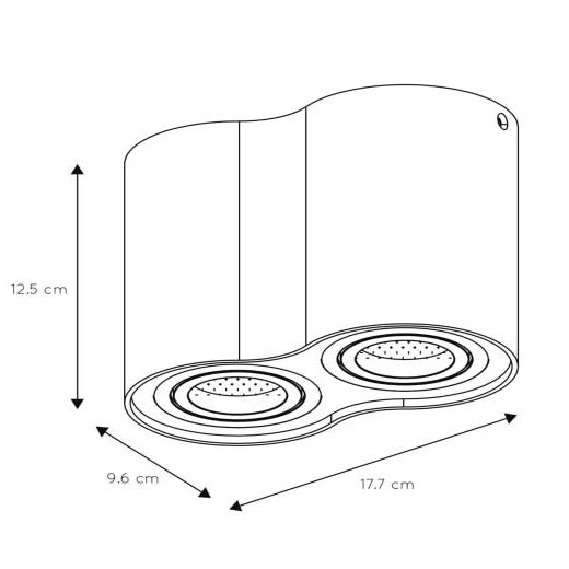 Nowoczesny spot sufitowy Tube 22952/02/31 metalowy do salonu biały