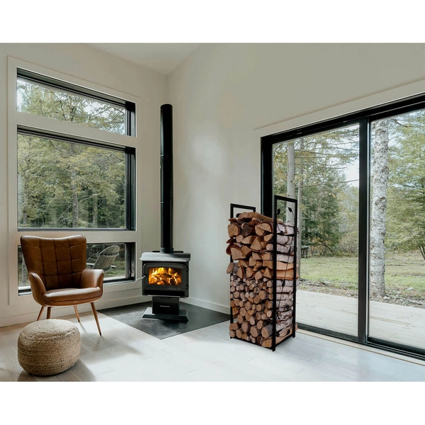 Stojak na drewno Kaja Home KS-22 STOJAK LIŚĆ L Kaja metalowy czarny