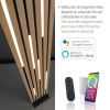 Stojąca lampa z pilotem Q-AKUSTIK brązowa 822-79 1xLED 30W 2700-5000K drewniana