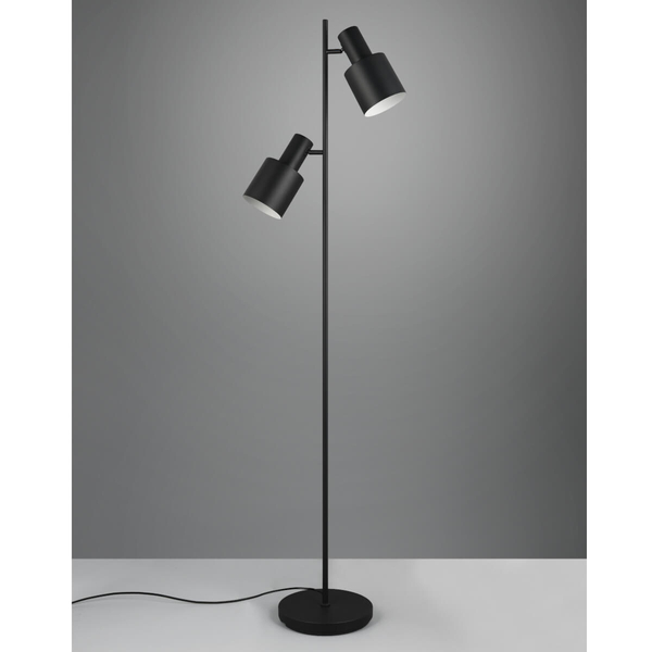 Podłogowa lampa ELIOR DL232419400 Trio reflektorki metalowa czarna