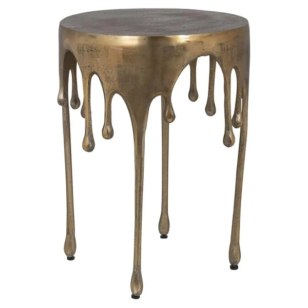 Mosiężny stolik Carly 825200 Richmond Interiors łezki krople metalowy złoty