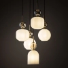 Wisząca lampa do przedpokoju Sophia Cognac 11593 szklana czarny biały
