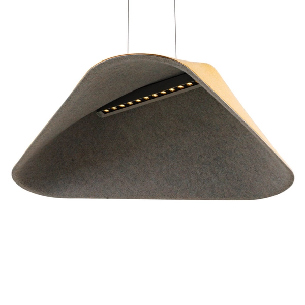 Zwieszana lampa Carbon P0569 Maxlight LED 8W 3000K do salonu żółta szara