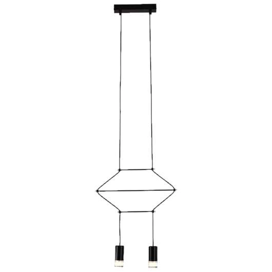 Geometryczna lampa wisząca Linea ST-5961-2 Step modern tuby czarna