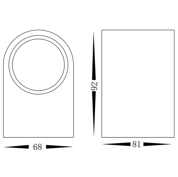 Ogrodowa LAMPA elewacyjna OVALIS EKO8319 Milagro metalowa OPRAWA półokrągły kinkiet zewnętrzny outdoor IP44 czarny