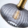 Loftowa LAMPA wisząca NORFOLK 317391 Polux plisowany ZWIS szklany nad łóżko przydymiony