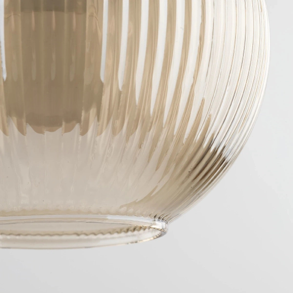 Glamour zwisająca lampa Sophia Cognac 11040 ryflowana brązowy