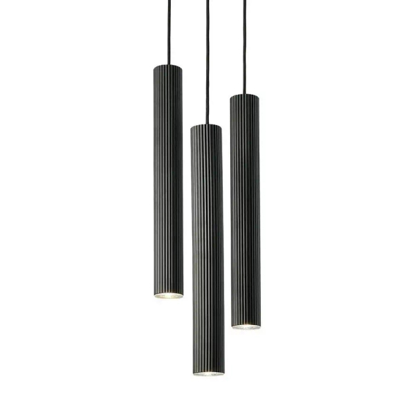 Potrójna lampa wisząca Vico 2412123003 tuby metalowe czarne