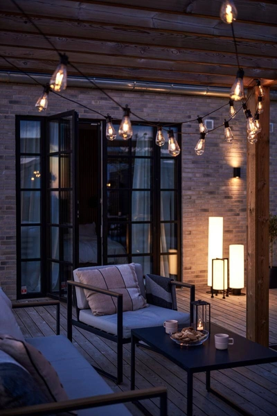 Dekoracyjna girlanda zewnętrzna LED 2,4W 5,5m czarna