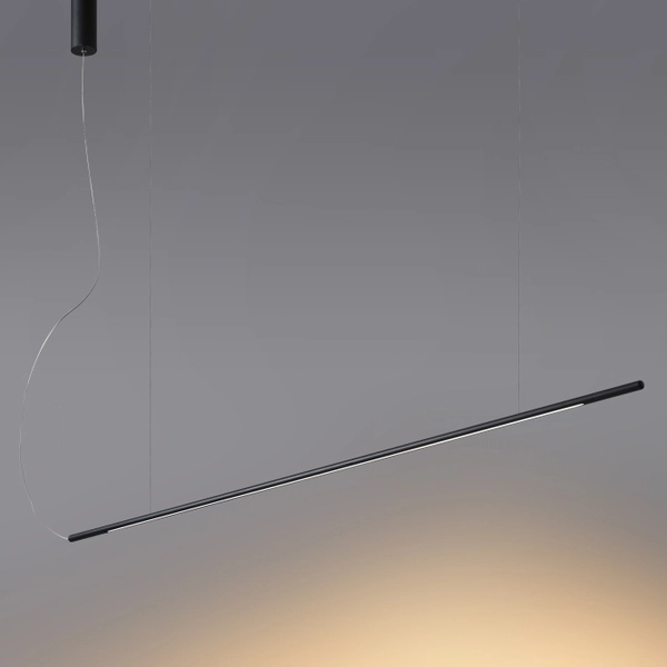 Lampa wisząca Line 536301103 Elkim LED 18W 3000K nad wyspę czarna