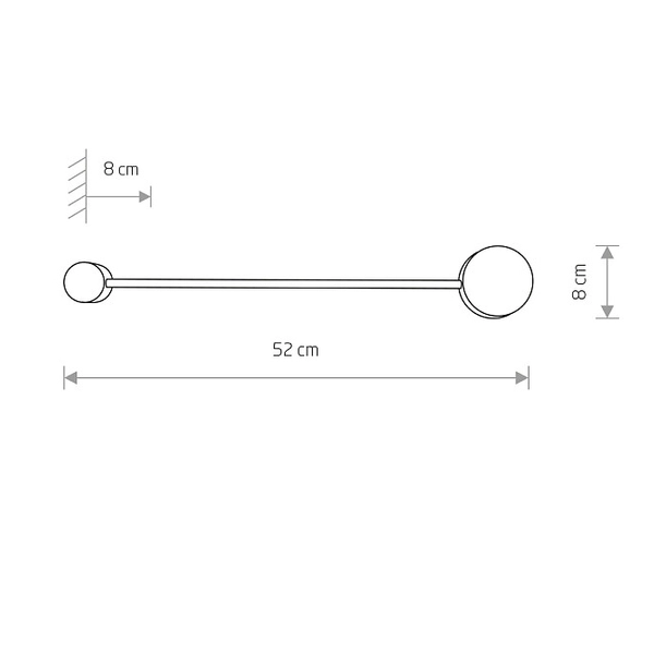 Nowoczesny kinkiet ORBIT 7805 Nowodvorski metalowy plafon do sypialni stick czarny