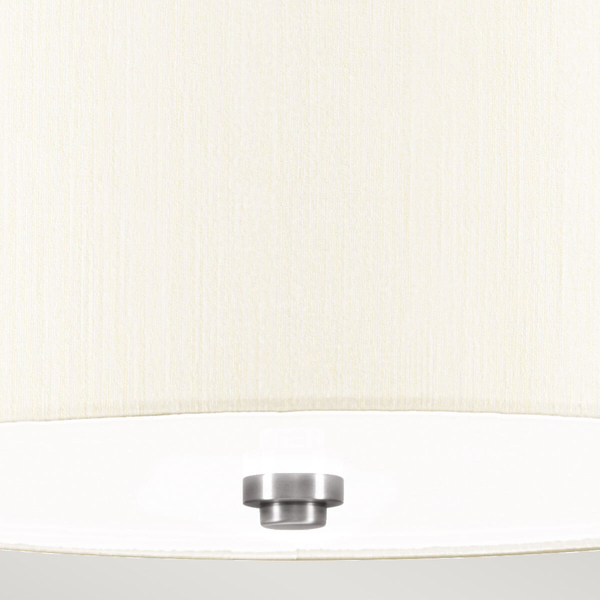 Materiałowa lampa sufitowa Fletcher DL-FLETCHER14-3LT-IV-PC biały chrom