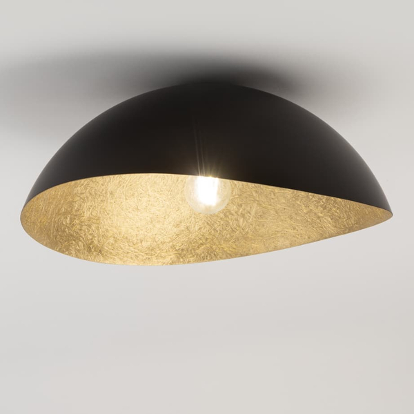 Plafon półokrągły modernistyczny SOLARIS 40597 Sigma kopuła czarny złoty