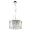 Wisząca lampa glamour Hanna 78699 okrągła crystals chrom przezroczysty