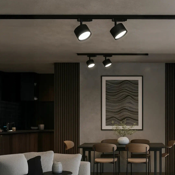 Minimalistyczna lampa szynowa 3-fazowa Cyklop Track ML2131 czarny