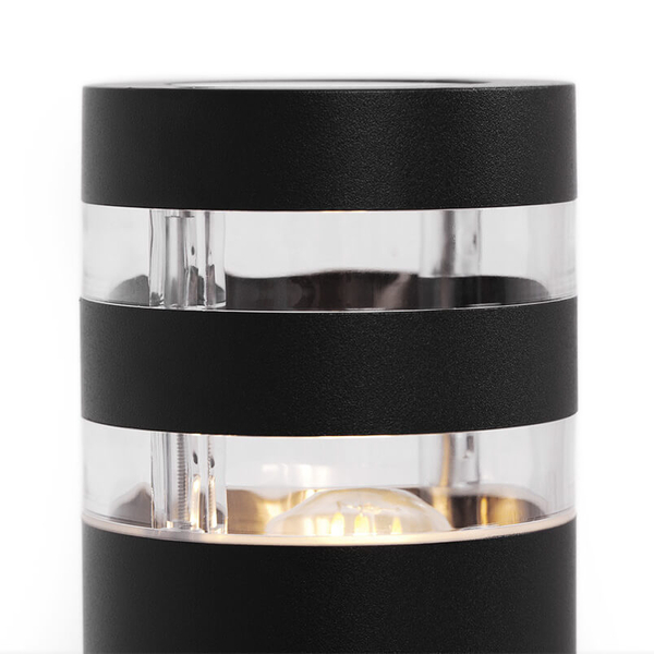 Lampa ogrodowa słupek Solin K-8206 Kaja IP44 tuba metalowy czarny