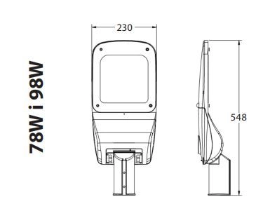 Lampa na ulicę Blaupunkt LU78NW LED 78W 4000K barwa biała