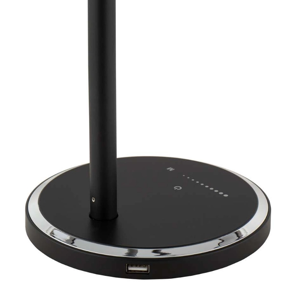 LAMPA biurkowa SMART 8358 Nowodvorski regulowana LAMPKA stojąca LED 8W 3000K-6000K z portem USB czarna