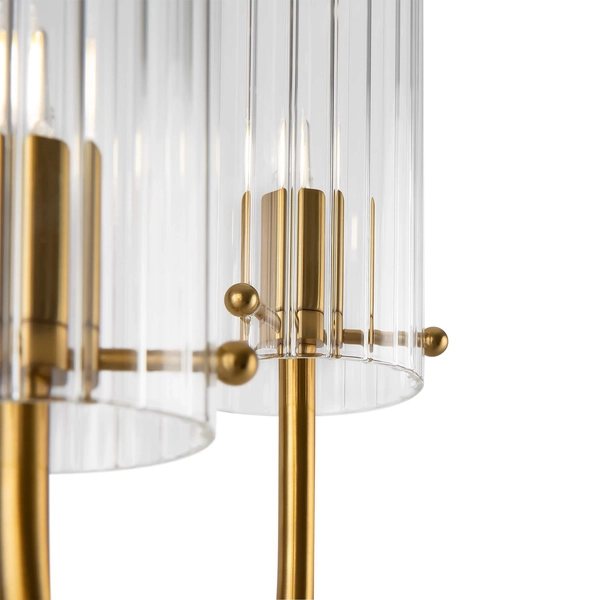 Podwójny kinkiet Arco MOD223WL-02BS pomarszczone szkło mosiądz