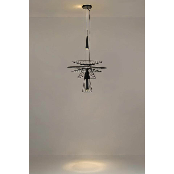 Druciana lampa wisząca Sesto MSE1501100139 Moosee nowoczesna czarna
