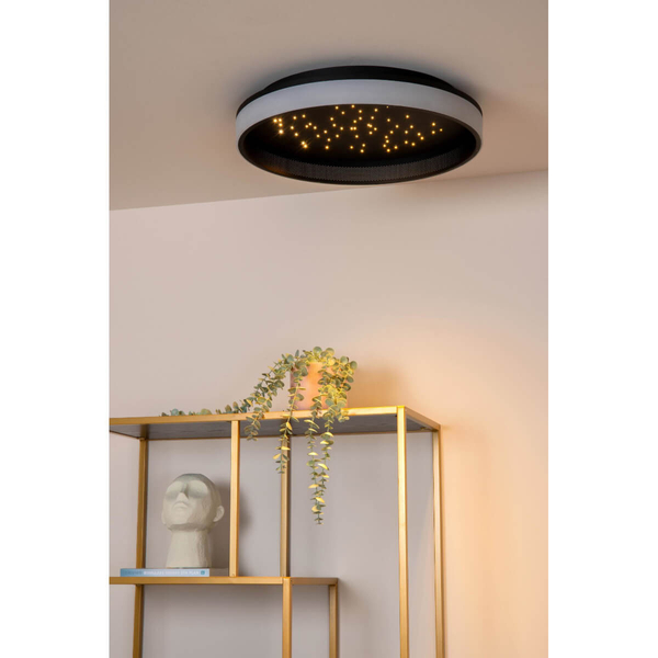 Ściemnialny plafon Estreja 71102/40/30 LED 40+10W 2500-3000K czarny