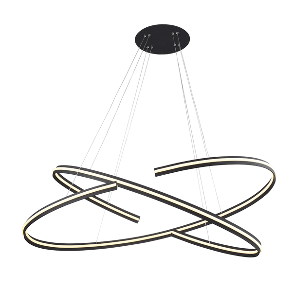 Ledowa lampa wisząca Alessia 100W 3000K do jadalni czarna