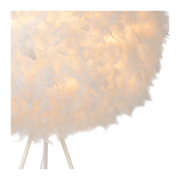 Stojąca lampa GOOSY 71767/50/31 Lucide piórka kula do sypialni biała