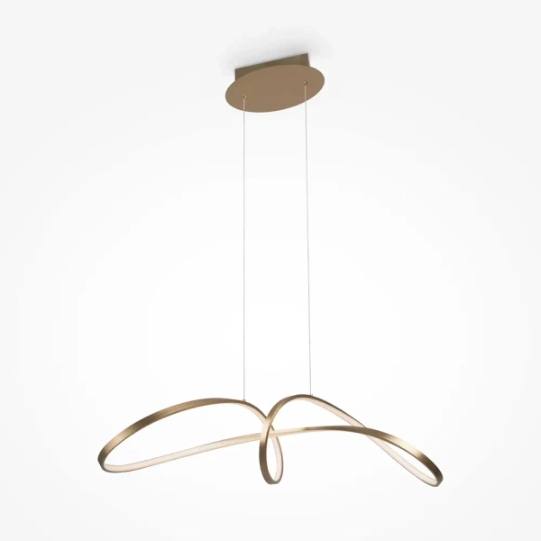 Zwisająca lampa do salonu Curve MOD156PL-L52G4K LED 42W 4000K mosiądz