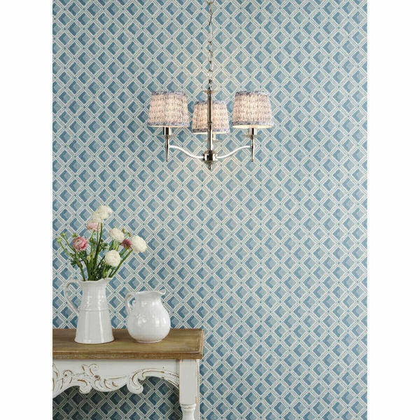 Potrójna lampa wisząca Marble MAR5338-EH Dar Lighting do kuchni na łańcuchu srebrna