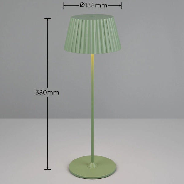 Stołowa lampka na taras Suarez R57706149 LED 2W 3000K IP44 zielona