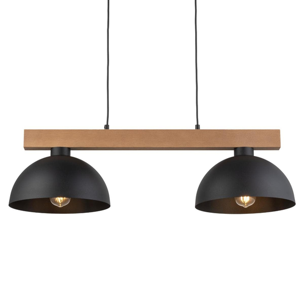 Podwójna lampa zwisająca rustykalna Oslo 4711 TK Lighting drewniana czarna