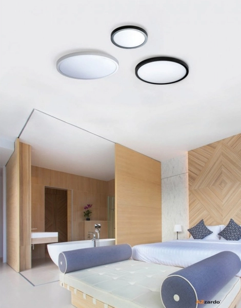 Nowoczesna lampa sufitowa Malta LED 42W do sypialni czarna