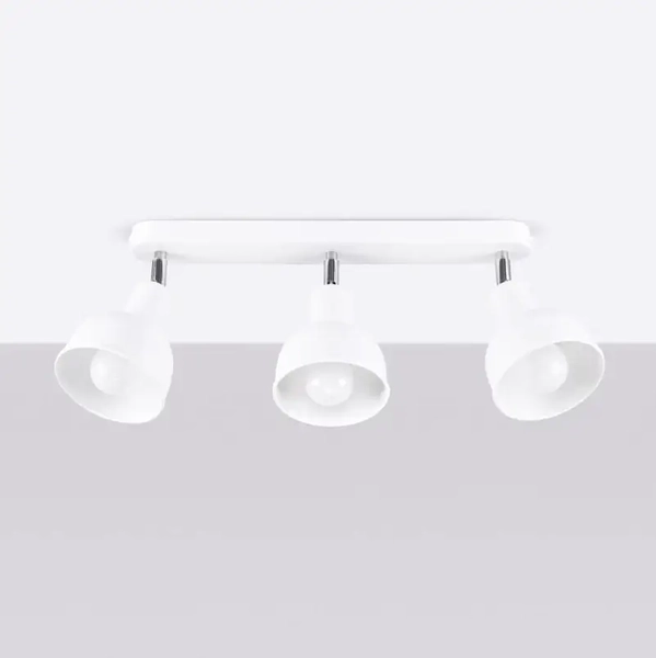 Potrójny plafon Elba SL.1315 Sollux z regulacją geometryczny biały
