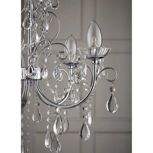 Łazienkowa lampa wisząca Tabitha 61384 Endon crystals glamour IP44 chrom