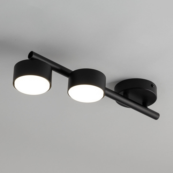 Podwójna lampa sufitowa Punto 40817 Sigma metalowa do przedpokoju czarna