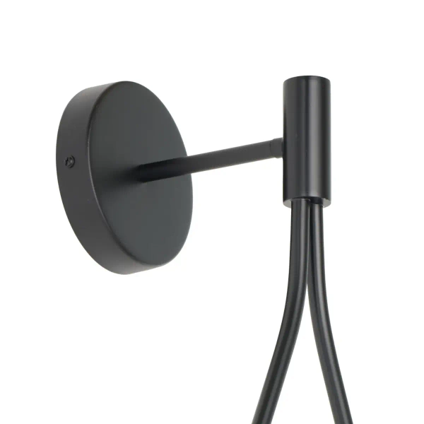 Kinkiet ścienny art deco DROP ST-F079 biały czarny szklany metalowy G9 klosz do sypialni