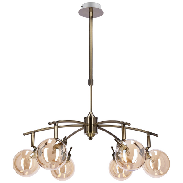 Żyrandol do salonu Lentini 36-16386 Candellux kule balls patyna