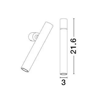 Ścienny cylinder ledowy PONVELA LE45542 LED 6W 3000K czarna