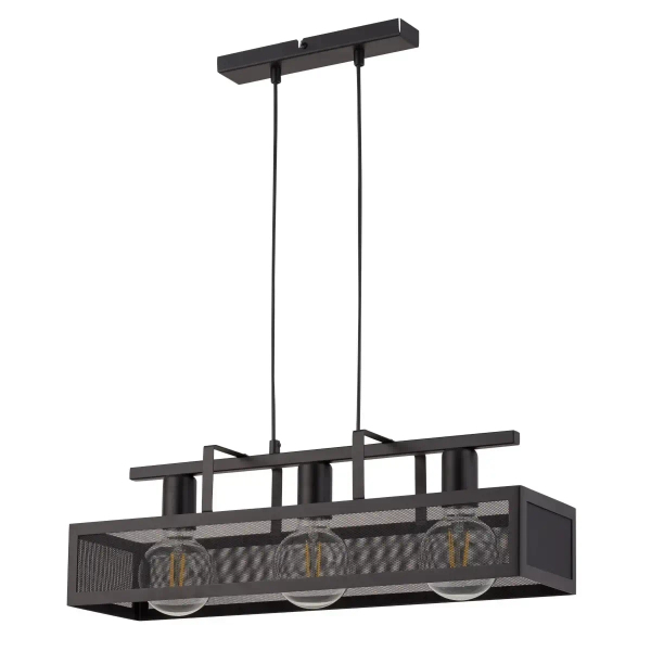 Industrialna lampa wisząca Albert 32173 do sypialni ażurowa czarna