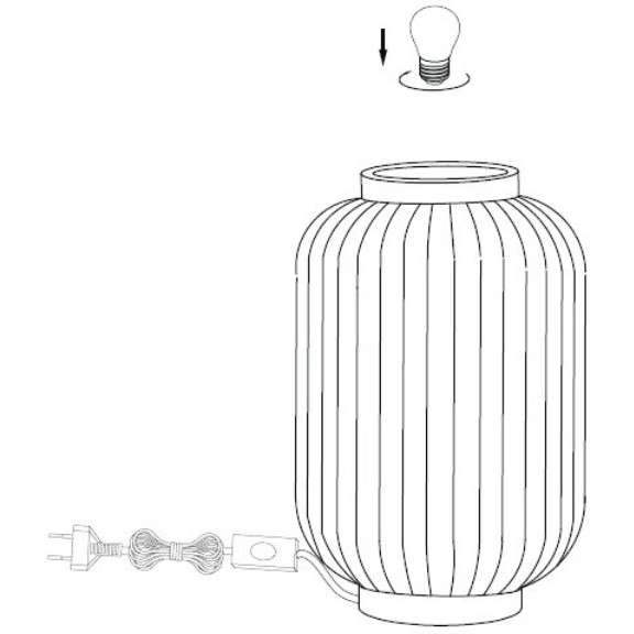 Stojąca LAMPKA stołowa GOSSE 13535/34/31 Lucide porcelanowa LAMPA plisowana angielska biała