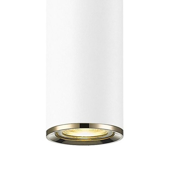 Sufitowy reflektorek Loya C0461-01C-A0SB Zumaline tuba biała
