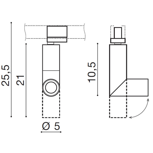 Lampa szynowa Santos AZ2925 LED 12W 3000K do 3-fazowa biała złota