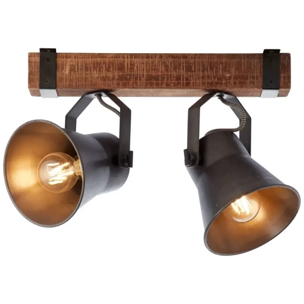 Sufitowa lampa regulowana Plow 82129/46 metalowa brązowa czarna