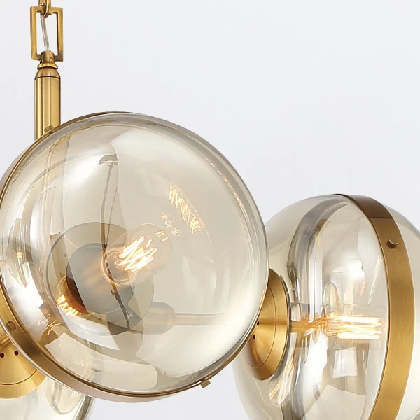 Szklana lampa wisząca Nottingham QN-NOTTINGHAM-6LP-AB złoty przezroczysty