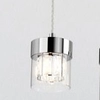 Wisząca lampa szklana GEM P0389-05E-B5AC tubki chrom przezroczysta